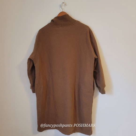 MZJ Paris Oversized unisex mock neck tunic top dress smock sweatshirt - Picture 5 of 12